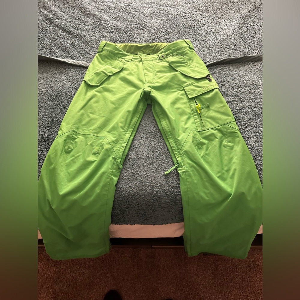 Burton green dryride snowboard pant M